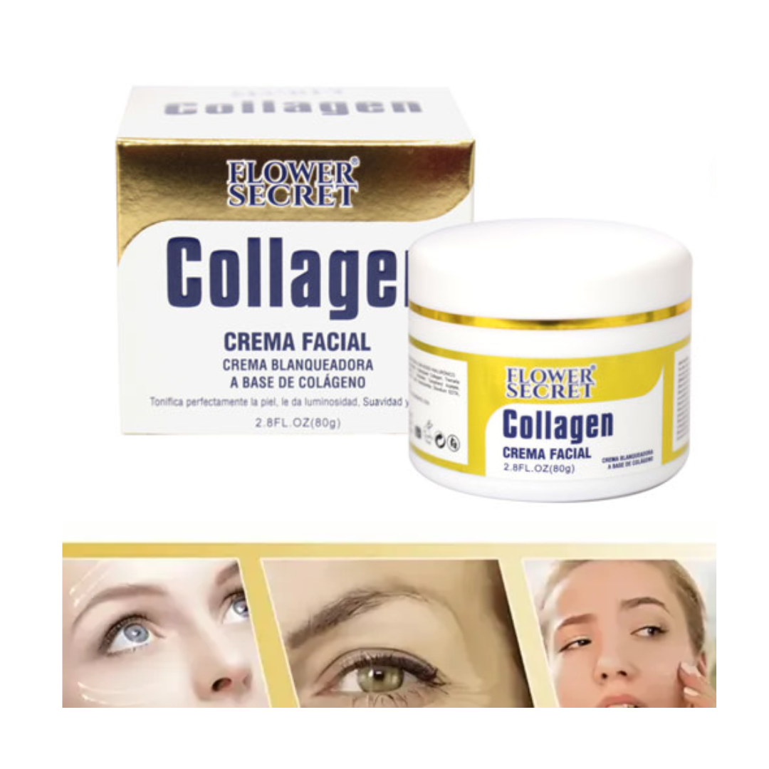 Crema Facial Colágeno Flower Secret – Hidratación, Firmeza y Regeneradora