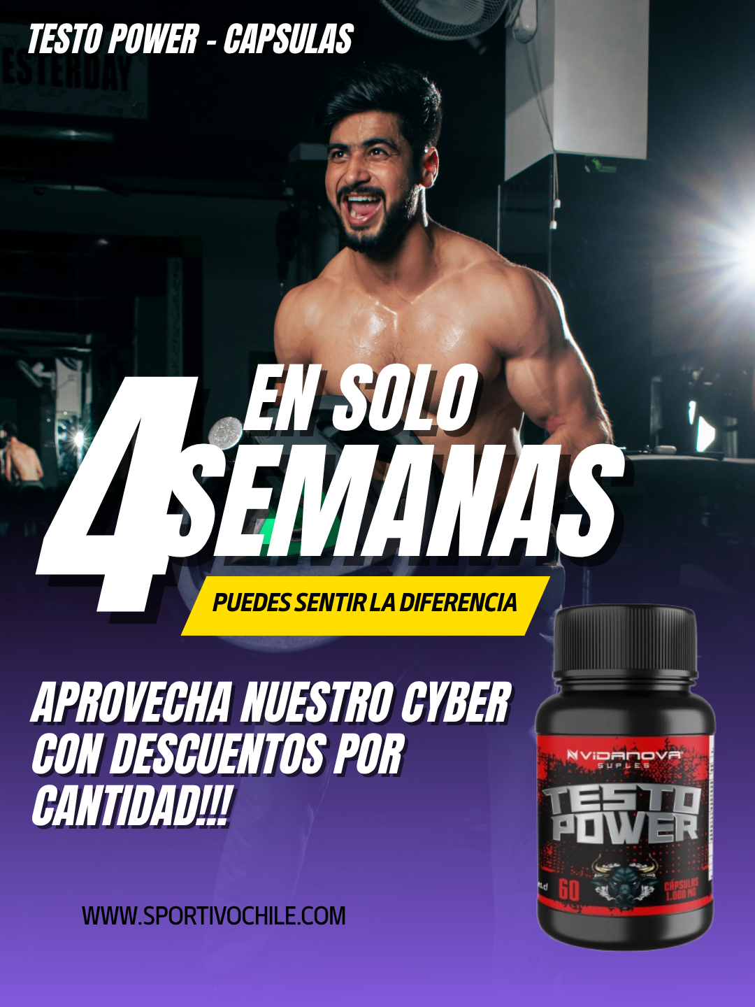 Testo Power 1000mg 60caps