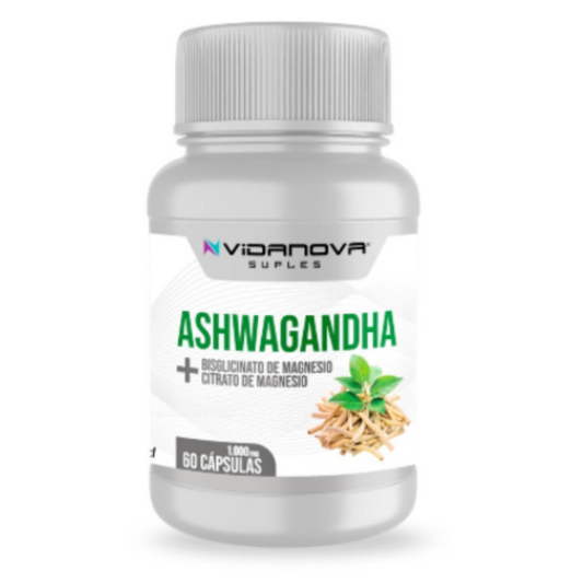 Ashwagandha + Magnesio 1000mg 60 capsulas